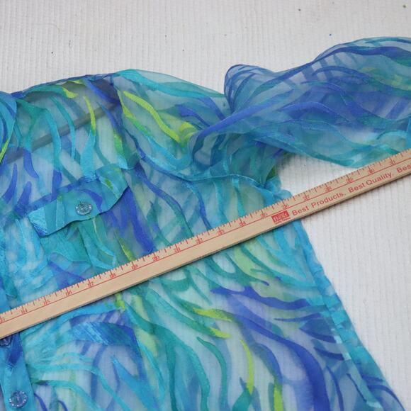 Vintage Draper & Damon's Sheer Blouse Size 2XL - Picture 5 of 6